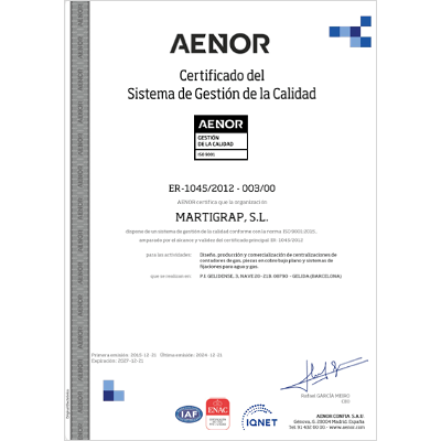 certificado 1045 2012 003 00 martigrap valido hasta 2027