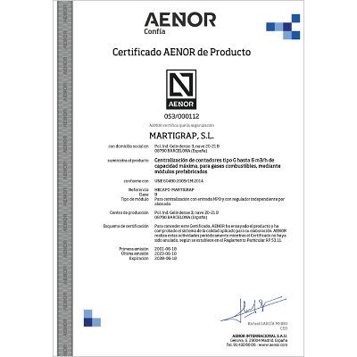 certificado 053 0112 b mpb regulador independiente